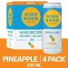High Noon Pineapple Vodka Hard Seltzer 4pk 355ml Cans