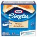 Kraft Cheese White American Singles 24CT 16oz PKG